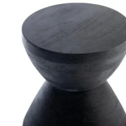 Accent & End Tables-Kirkland's Home Wood Spool Side Table Black