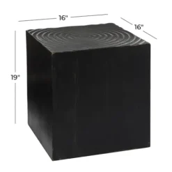Accent & End Tables-Kirkland's Home Wood Square Accent Table Black
