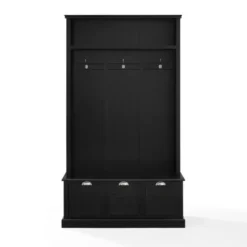 Entryway Furniture-Kirkland's Home Wood Storage Bench Hall Tree Black