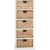 Bookshelves-Kirkland's Home Wood 5-Tier Basket Storage Shelf White