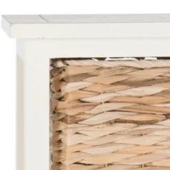 Bookshelves-Kirkland's Home Wood 5-Tier Basket Storage Shelf White