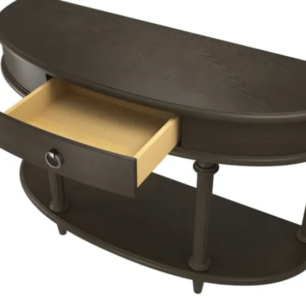 Console Tables-Kirkland's Home Wood 2-Tier Classic Console Table Brown