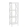 Bathroom Furniture-Kirkland's Home Wood 3-Tier Storage Shelf White