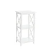 Bathroom Furniture-Kirkland's Home Wood 2-Tier Storage Shelf White