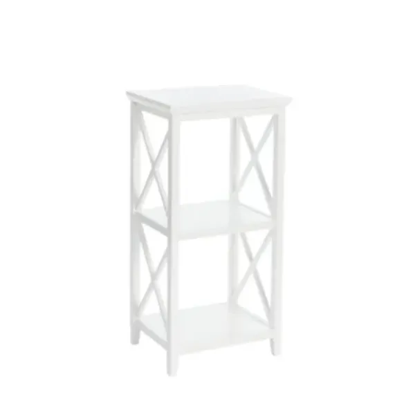 Bathroom Furniture-Kirkland's Home Wood 2-Tier Storage Shelf White