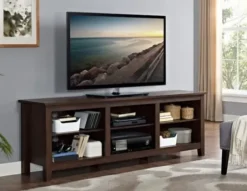 Tv Stands & Media Consoles-Kirkland's Home Wood Tv Stand, 70 In. Brown