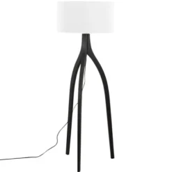 Floor Lamps-Kirkland's Home Wood Wishbone Floor Lamp Black