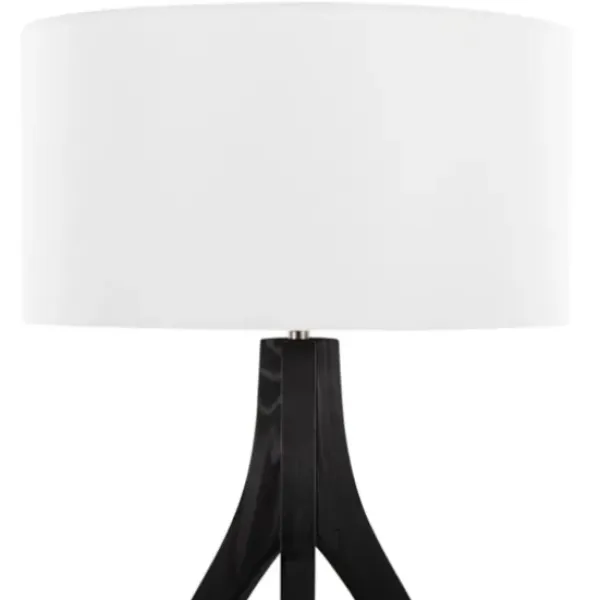 Floor Lamps-Kirkland's Home Wood Wishbone Floor Lamp Black