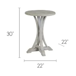 Accent & End Tables-Kirkland's Home Wooden Arched Base Round Top Accent Table White