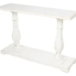 Console Tables-Kirkland's Home Wooden Baluster Leg Console Table White