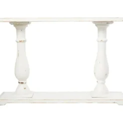 Console Tables-Kirkland's Home Wooden Baluster Leg Console Table White