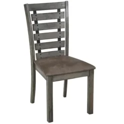 Dining Chairs-Kirkland's Home Wooden Fiji Dining Chairs, Set Of 2 Gray