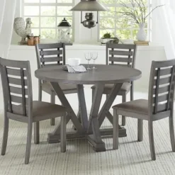 Dining Chairs-Kirkland's Home Wooden Fiji Dining Chairs, Set Of 2 Gray