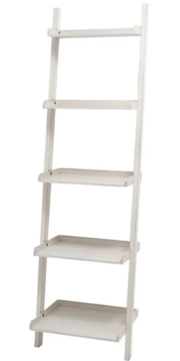 Bookshelves-Kirkland's Home Wooden Leaning Shelf White