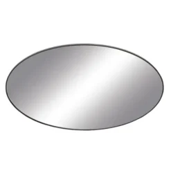 Decorative Mirrors-Kirkland's Home Wooden Oval Frame Wall Mirror Black