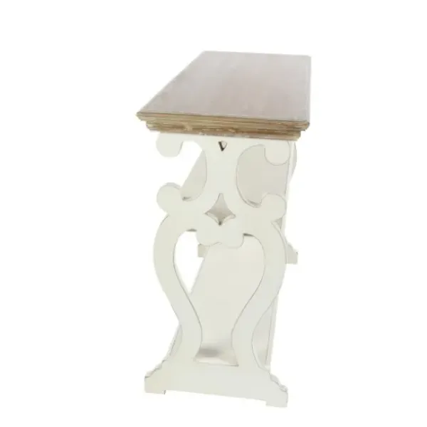 Console Tables-Kirkland's Home Wooden 2-Shelf Console Table White