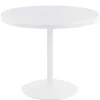 Dining Tables-Kirkland's Home Wooden Top Metal Base Round Dining Table White