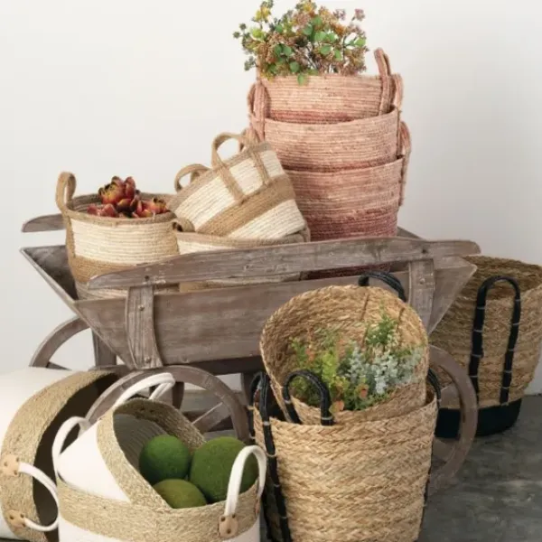 Baskets & Boxes-Kirkland's Home Woven Baskets, Set Of 3 Pink