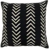 Pillows-Kirkland's Home Woven Black And White Chevron Throw Pillow Black/White