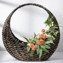 Baskets & Boxes-Kirkland's Home Woven Half Moon Basket Brown