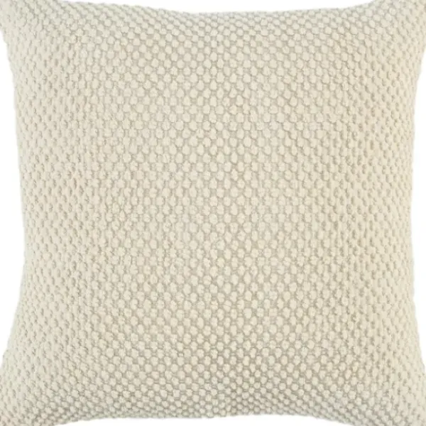 Pillows-Kirkland's Home Woven Nubby Pillow Ivory