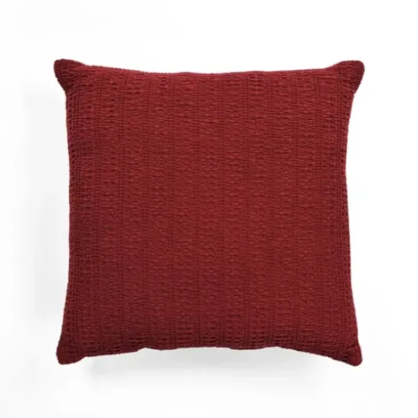 Pillows-Kirkland's Home Woven Open Stitch Pillow Red