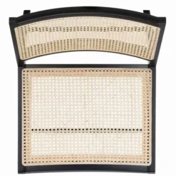 Accent Chairs-Kirkland's Home Woven Rattan Low-Slung Accent Chair Black