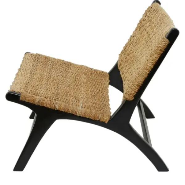 Accent Chairs-Kirkland's Home Woven Seagrass And Teakwood Accent Chair Tan