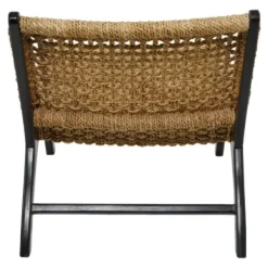 Accent Chairs-Kirkland's Home Woven Seagrass And Teakwood Accent Chair Tan