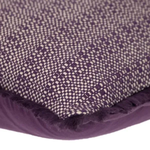 Pillows-Kirkland's Home Woven Stripes Fringe Lumbar Pillow Purple