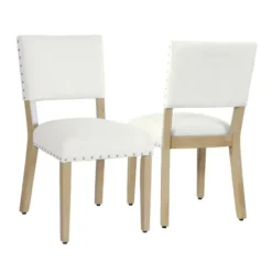 Dining Chairs-Kirkland's Home Woven Upholstered Dining Chairs, Set Of 2 Ivory