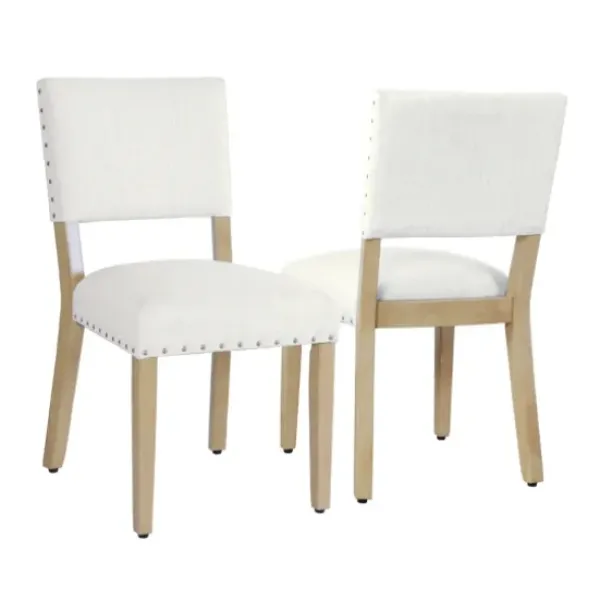 Dining Chairs-Kirkland's Home Woven Upholstered Dining Chairs, Set Of 2 Ivory