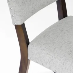 Dining Chairs-Kirkland's Home Woven Upholstered Dining Chairs, Set Of 2 Gray