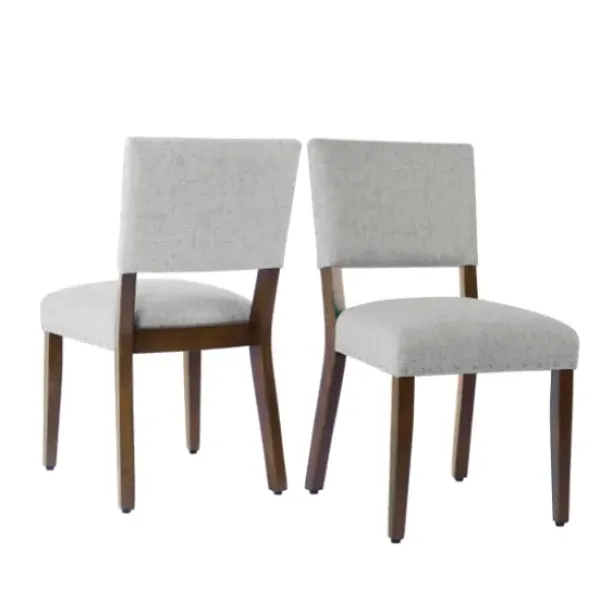 Dining Chairs-Kirkland's Home Woven Upholstered Dining Chairs, Set Of 2 Gray