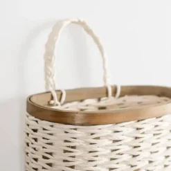 Wall Storage-Kirkland's Home Woven Wall Pocket White