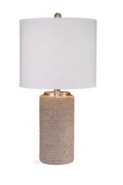 Table Lamps-Kirkland's Home Wrapped Jute Rope Table Lamp White