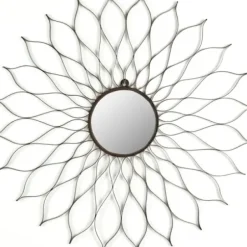 Decorative Mirrors-Kirkland's Home Wrought Iron Flower Petal Wall Mirror
