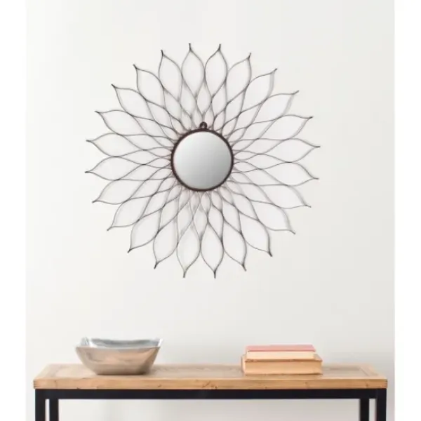 Decorative Mirrors-Kirkland's Home Wrought Iron Flower Petal Wall Mirror