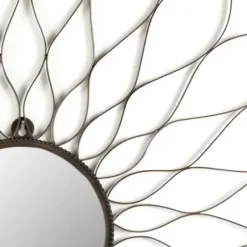 Decorative Mirrors-Kirkland's Home Wrought Iron Flower Petal Wall Mirror