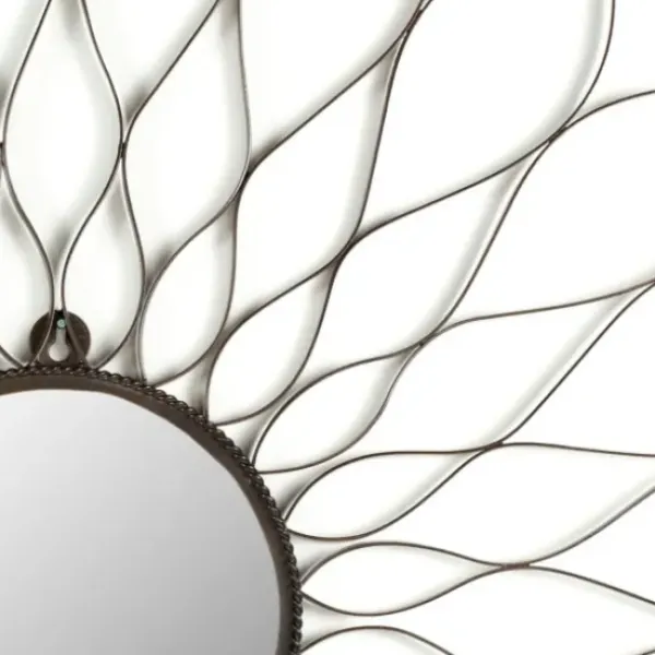 Decorative Mirrors-Kirkland's Home Wrought Iron Flower Petal Wall Mirror