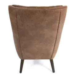 Accent Chairs-Kirkland's Home Wyatt Chester Faux Leather Accent Chair Brown