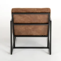 Accent Chairs-Kirkland's Home Wyatt Faux Leather Accent Chair Brown