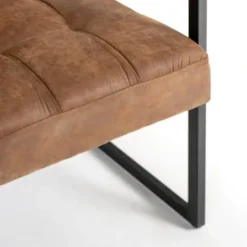 Accent Chairs-Kirkland's Home Wyatt Faux Leather Accent Chair Brown
