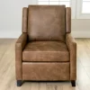 Accent Chairs-Kirkland's Home Wyatt Faux Leather Recliner Brown