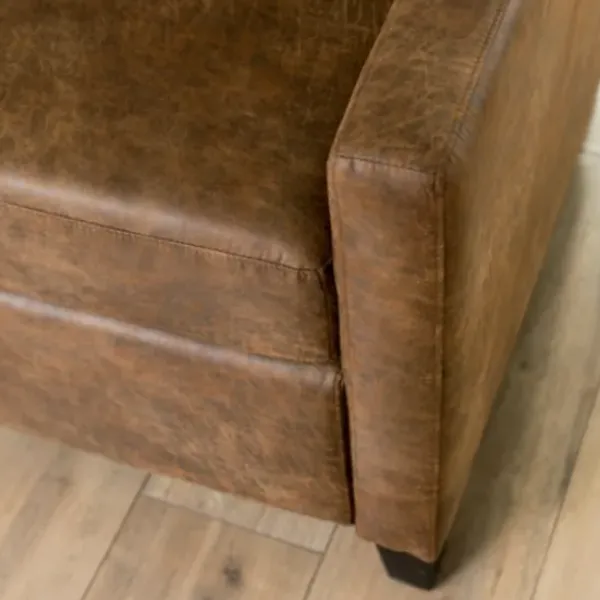 Accent Chairs-Kirkland's Home Wyatt Faux Leather Recliner Brown