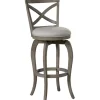 Bar Stools & Counter Height Stools-Kirkland's Home X-Back Swivel Bar Stool Gray