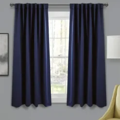 Curtains & Drapes-Kirkland's Home Yellow & Gray Farmhouse Curtain Panel Set, 63 In. Yellow/Gray
