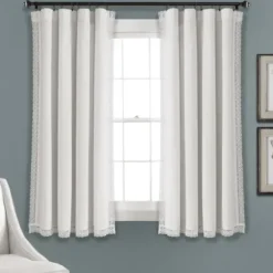 Curtains & Drapes-Kirkland's Home Yellow & Gray Farmhouse Curtain Panel Set, 95 In. Yellow/Gray