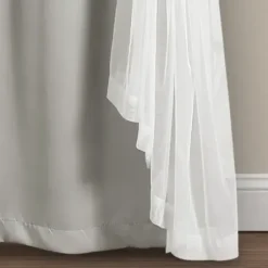Curtains & Drapes-Kirkland's Home Yellow And Gray Stripe Curtain Panel Set, 84 In. White/Gray/Yellow