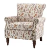 Accent Chairs-Kirkland's Home Yellow And Orange Leaf Upholstered Accent Chair Yellow/Orange